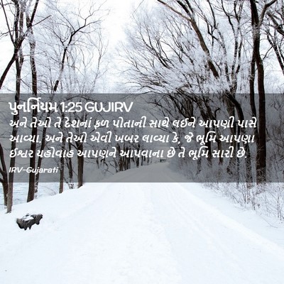 Picture 02 - પુનર્નિયમ 1:25 GUJIRV - અને તેઓ તે દેશનાં - Bible Verse Picture