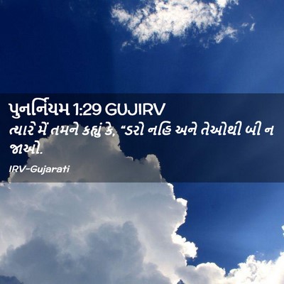 Picture 02 - પુનર્નિયમ 1:29 GUJIRV - ત્યારે મેં તમને - Bible Verse Picture