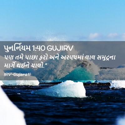 Picture 02 - પુનર્નિયમ 1:40 GUJIRV - પણ તમે પાછા ફરો અને - Bible Verse Picture