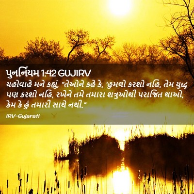 Picture 02 - પુનર્નિયમ 1:42 GUJIRV - યહોવાહે મને - Bible Verse Picture