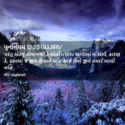Picture 02 - પુનર્નિયમ 12:23 GUJIRV - પરંતુ એટલું - Bible Verse Picture