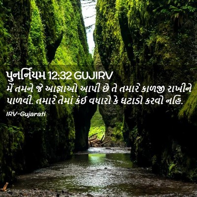 Picture 02 - પુનર્નિયમ 12:32 GUJIRV - મેં તમને જે આજ્ઞાઓ - Bible Verse Picture