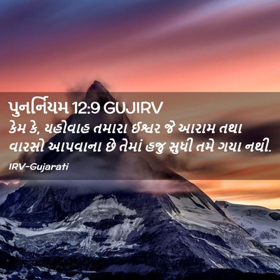 Picture 02 - પુનર્નિયમ 12:9 GUJIRV - કેમ કે, યહોવાહ - Bible Verse Picture