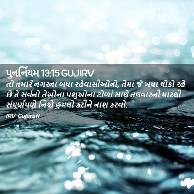 Picture 02 - પુનર્નિયમ 13:15 GUJIRV - તો તમારે નગરના બધા - Bible Verse Picture