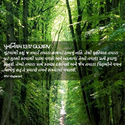 Picture 02 - પુનર્નિયમ 13:17 GUJIRV - લૂંટમાંથી કશું જ - Bible Verse Picture
