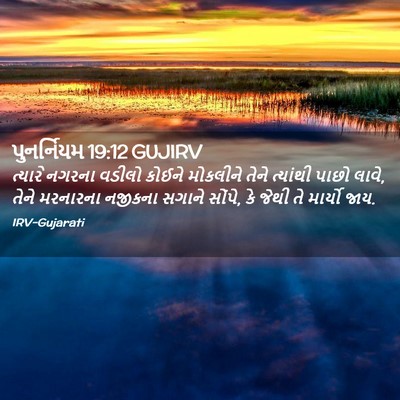 Picture 02 - પુનર્નિયમ 19:12 GUJIRV - ત્યારે નગરના - Bible Verse Picture