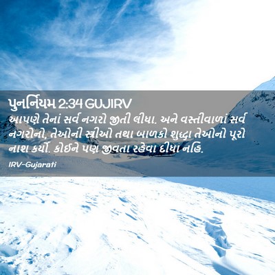 Picture 02 - પુનર્નિયમ 2:34 GUJIRV - આપણે તેનાં સર્વ - Bible Verse Picture