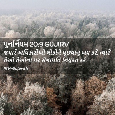 Picture 02 - પુનર્નિયમ 20:9 GUJIRV - જયારે અધિકારીઓ - Bible Verse Picture