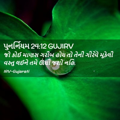 Picture 02 - પુનર્નિયમ 24:12 GUJIRV - જો કોઈ માણસ ગરીબ - Bible Verse Picture