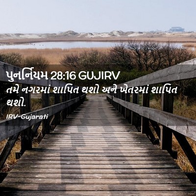 Picture 02 - પુનર્નિયમ 28:16 GUJIRV - તમે નગરમાં શાપિત - Bible Verse Picture