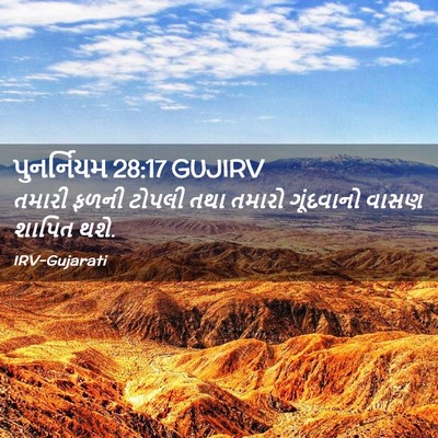 Picture 02 - પુનર્નિયમ 28:17 GUJIRV - તમારી ફળની ટોપલી - Bible Verse Picture