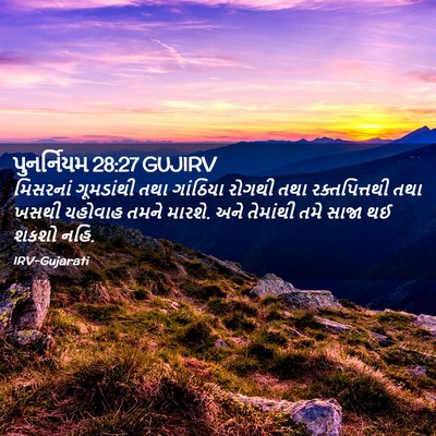 Picture 02 - પુનર્નિયમ 28:27 GUJIRV - મિસરનાં ગૂમડાંથી - Bible Verse Picture