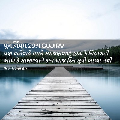 Picture 02 - પુનર્નિયમ 29:4 GUJIRV - પણ યહોવાહે તમને - Bible Verse Picture