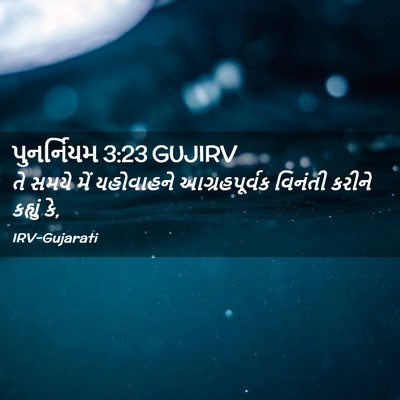 Picture 02 - પુનર્નિયમ 3:23 GUJIRV - તે સમયે મેં - Bible Verse Picture