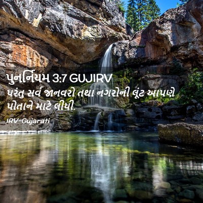 Picture 02 - પુનર્નિયમ 3:7 GUJIRV - પરંતુ સર્વ જાનવરો - Bible Verse Picture