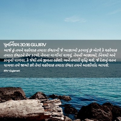 Picture 02 - પુનર્નિયમ 30:16 GUJIRV - આજે હું તમને - Bible Verse Picture