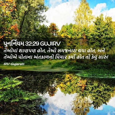 Picture 02 - પુનર્નિયમ 32:29 GUJIRV - તેઓમાં શાણપણ હોત, - Bible Verse Picture