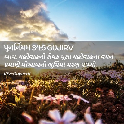 Picture 02 - પુનર્નિયમ 34:5 GUJIRV - આમ, યહોવાહનો સેવક - Bible Verse Picture