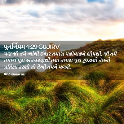 Picture 02 - પુનર્નિયમ 4:29 GUJIRV - પણ જો તમે ત્યાંથી - Bible Verse Picture