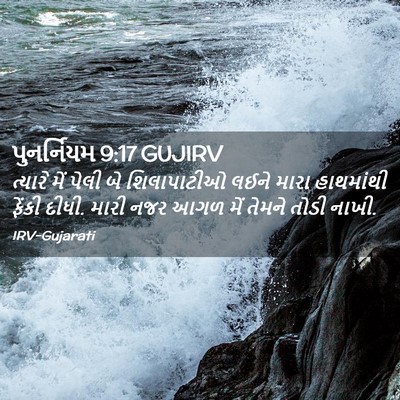 Picture 02 - પુનર્નિયમ 9:17 GUJIRV - ત્યારે મેં પેલી બે - Bible Verse Picture