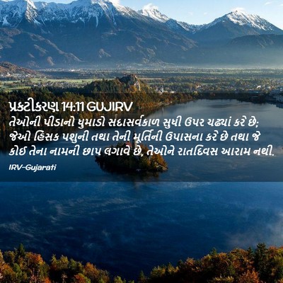 Picture 02 - પ્રકટીકરણ 14:11 GUJIRV - તેઓની પીડાનો - Bible Verse Picture