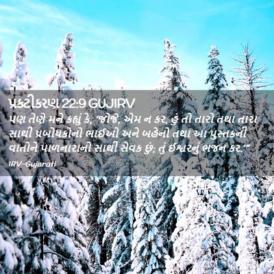 Picture 02 - પ્રકટીકરણ 22:9 GUJIRV - પણ તેણે મને કહ્યું - Bible Verse Picture