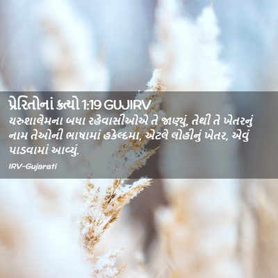 Picture 02 - પ્રેરિતોનાં ક્રત્યો 1:19 GUJIRV - યરુશાલેમના બધા - Bible Verse Picture