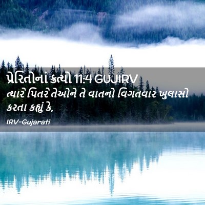 Picture 02 - પ્રેરિતોનાં ક્રત્યો 11:4 GUJIRV - ત્યારે પિતરે - Bible Verse Picture