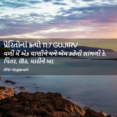 Picture 02 - પ્રેરિતોનાં ક્રત્યો 11:7 GUJIRV - વળી મેં એક વાણીને - Bible Verse Picture