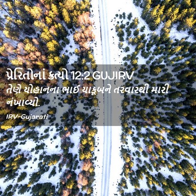 Picture 02 - પ્રેરિતોનાં ક્રત્યો 12:2 GUJIRV - તેણે યોહાનના ભાઈ - Bible Verse Picture