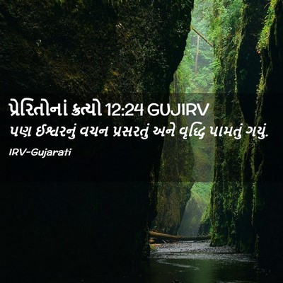Picture 02 - પ્રેરિતોનાં ક્રત્યો 12:24 GUJIRV - પણ ઈશ્વરનું વચન - Bible Verse Picture