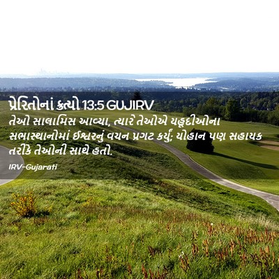Picture 02 - પ્રેરિતોનાં ક્રત્યો 13:5 GUJIRV - તેઓ સાલામિસ આવ્યા, - Bible Verse Picture