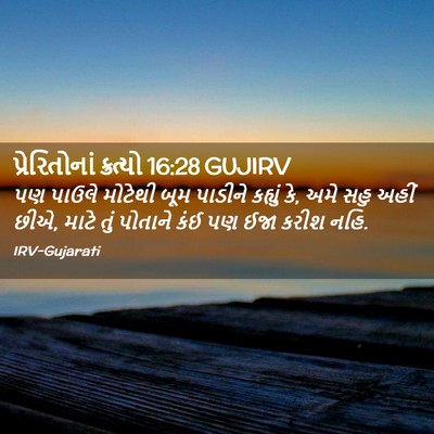 Picture 02 - પ્રેરિતોનાં ક્રત્યો 16:28 GUJIRV - પણ પાઉલે મોટેથી - Bible Verse Picture