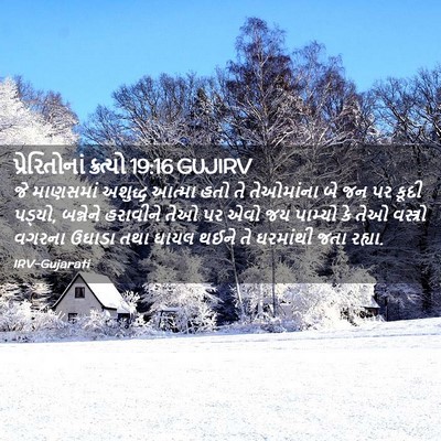 Picture 02 - પ્રેરિતોનાં ક્રત્યો 19:16 GUJIRV - જે માણસમાં અશુદ્ધ - Bible Verse Picture
