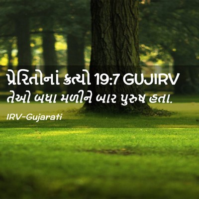 Picture 02 - પ્રેરિતોનાં ક્રત્યો 19:7 GUJIRV - તેઓ બધા મળીને બાર - Bible Verse Picture