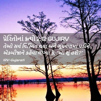 Picture 02 - પ્રેરિતોનાં ક્રત્યો 2:12 GUJIRV - તેઓ સર્વ વિસ્મિત - Bible Verse Picture