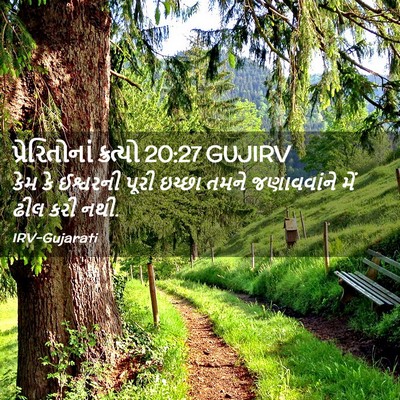 Picture 02 - પ્રેરિતોનાં ક્રત્યો 20:27 GUJIRV - કેમ કે ઈશ્વરની - Bible Verse Picture