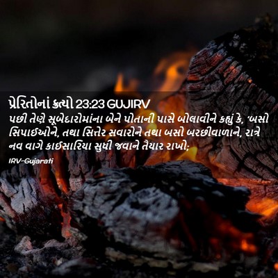 Picture 02 - પ્રેરિતોનાં ક્રત્યો 23:23 GUJIRV - પછી તેણે - Bible Verse Picture