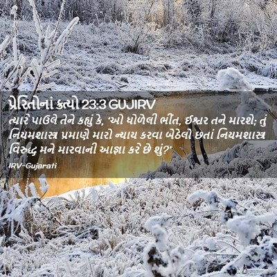 Picture 02 - પ્રેરિતોનાં ક્રત્યો 23:3 GUJIRV - ત્યારે પાઉલે તેને - Bible Verse Picture