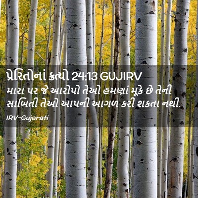 Picture 02 - પ્રેરિતોનાં ક્રત્યો 24:13 GUJIRV - મારા પર જે આરોપો - Bible Verse Picture