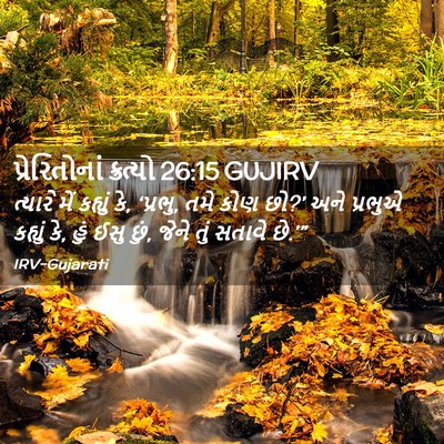 Picture 02 - પ્રેરિતોનાં ક્રત્યો 26:15 GUJIRV - ત્યારે મેં કહ્યું - Bible Verse Picture