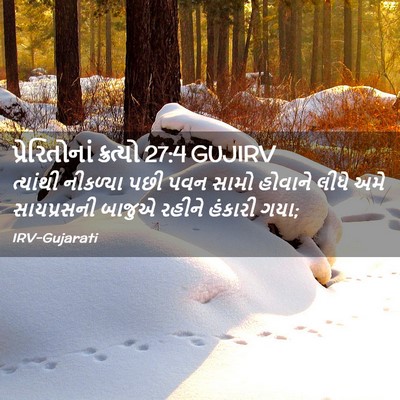 Picture 02 - પ્રેરિતોનાં ક્રત્યો 27:4 GUJIRV - ત્યાંથી નીકળ્યા - Bible Verse Picture