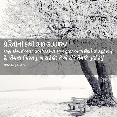 Picture 02 - પ્રેરિતોનાં ક્રત્યો 3:18 GUJIRV - પણ ઈશ્વરે બધા - Bible Verse Picture
