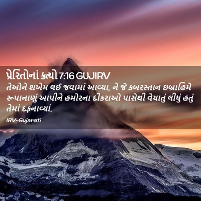 Picture 02 - પ્રેરિતોનાં ક્રત્યો 7:16 GUJIRV - તેઓને શખેમ લઈ - Bible Verse Picture