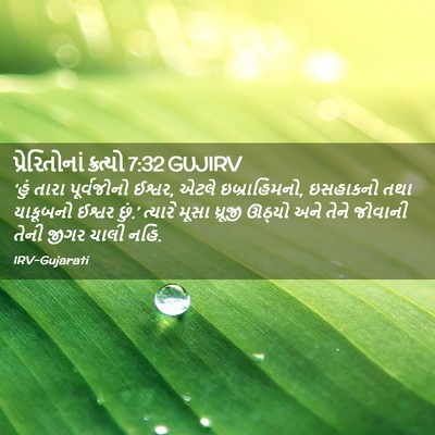 Picture 02 - પ્રેરિતોનાં ક્રત્યો 7:32 GUJIRV - ‘હું તારા - Bible Verse Picture