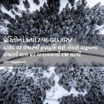 Picture 02 - પ્રેરિતોનાં ક્રત્યો 7:46 GUJIRV - દાઉદ પર ઈશ્વરની - Bible Verse Picture