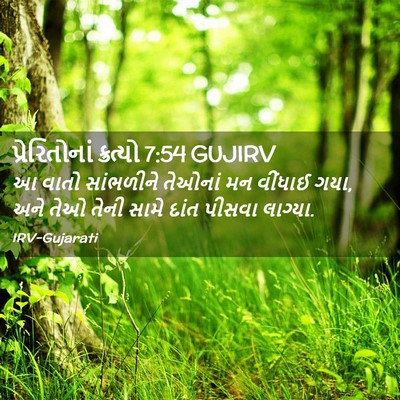 Picture 02 - પ્રેરિતોનાં ક્રત્યો 7:54 GUJIRV - આ વાતો સાંભળીને - Bible Verse Picture