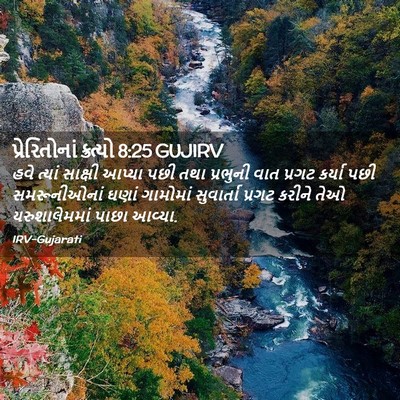 Picture 02 - પ્રેરિતોનાં ક્રત્યો 8:25 GUJIRV - હવે ત્યાં સાક્ષી - Bible Verse Picture