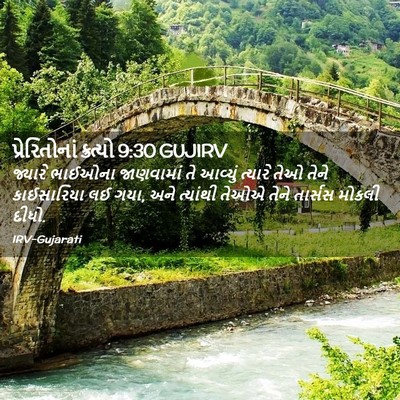 Picture 02 - પ્રેરિતોનાં ક્રત્યો 9:30 GUJIRV - જ્યારે ભાઈઓના - Bible Verse Picture