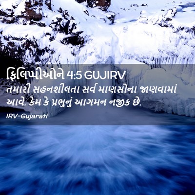 Picture 02 - ફિલિપ્પીઓને 4:5 GUJIRV - તમારી સહનશીલતા - Bible Verse Picture